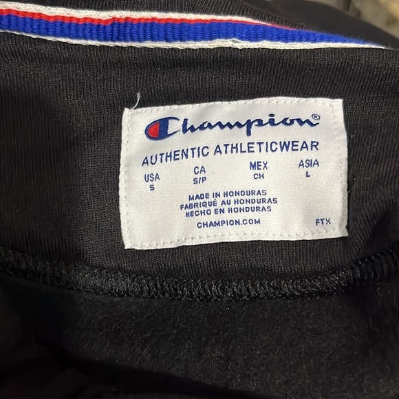 Black Champion Hoodie Long Sleeve Pullover Sweatshirt Sz S - Picture 3 of 4